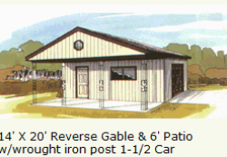 Garage-1-and-half-car-with-reverse-gable-patio-Chicago